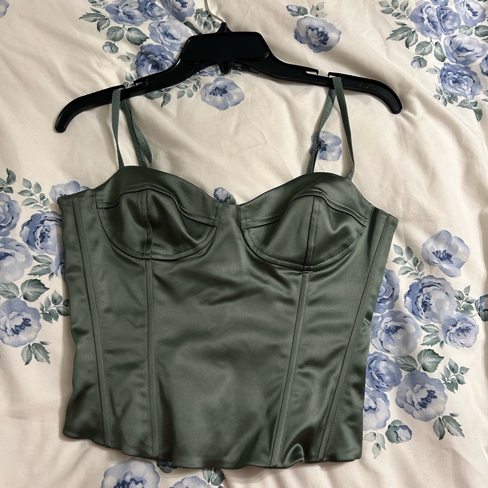 Aritzia Dazzle Satin Bustier